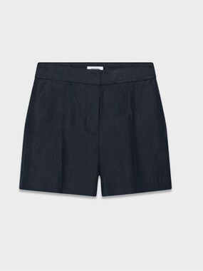 BNWT Aritzia linen limitless short navy size 2